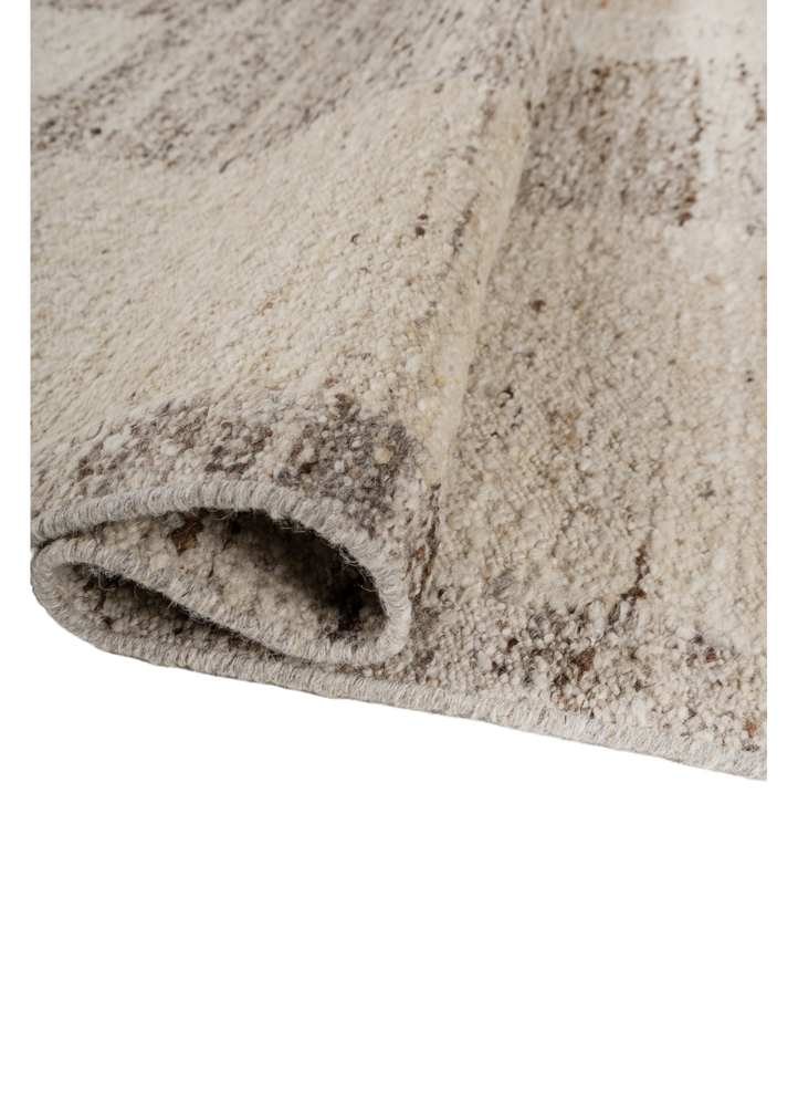 abrash ivory wool flat weaves Rug - FloorShot
