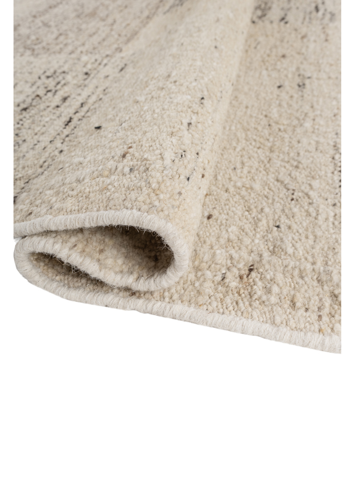 abrash ivory wool flat weaves Rug - FloorShot