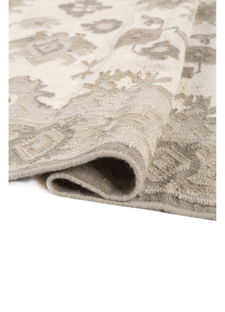 bedouin ivory wool flat weaves Rug - FloorShot