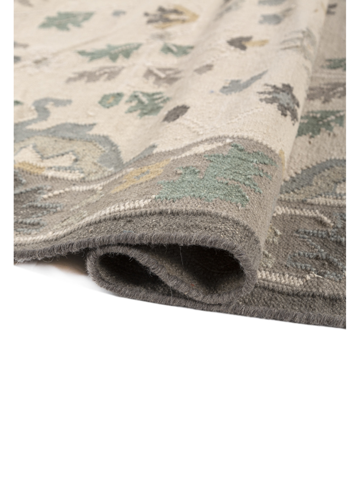 bedouin ivory wool flat weaves Rug - FloorShot