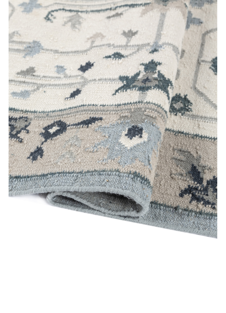 bedouin ivory wool flat weaves Rug - FloorShot