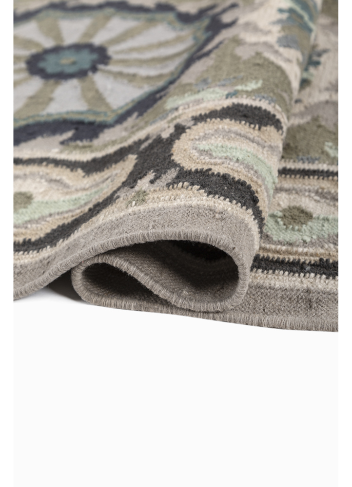 bedouin ivory wool flat weaves Rug - FloorShot
