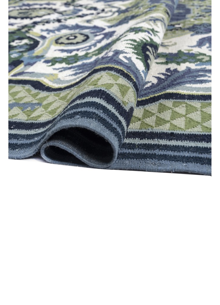 bedouin ivory wool flat weaves Rug - FloorShot