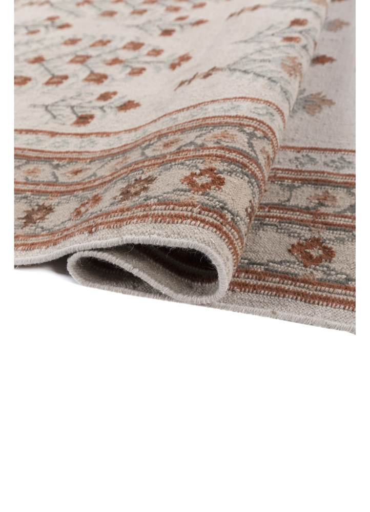 bedouin ivory wool flat weaves Rug - FloorShot