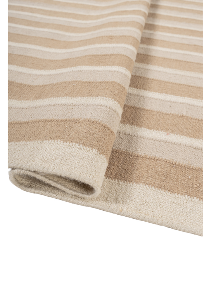 indusbar grey and black wool flat weaves Rug - FloorShot