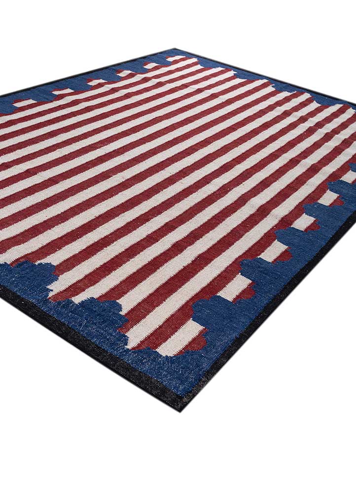 alhambra ivory wool flat weaves Rug - FloorShot