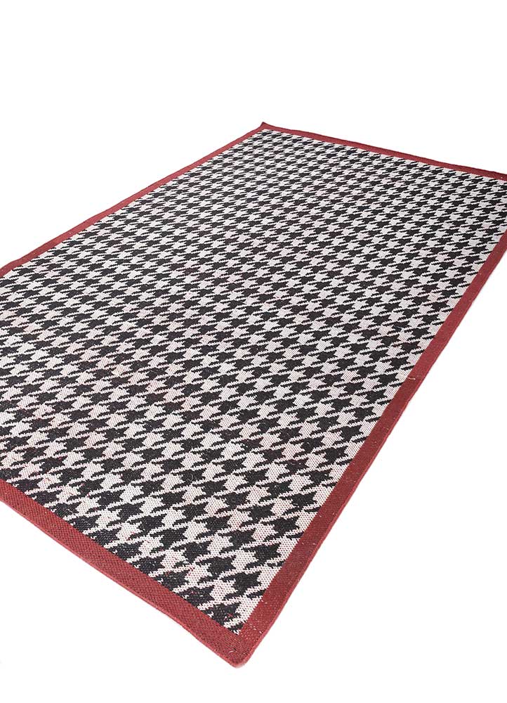 alhambra grey and black wool and viscose flat weaves Rug - FloorShot