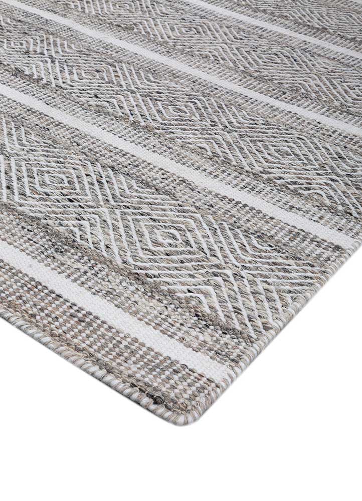 abrash grey and black wool flat weaves Rug - FloorShot