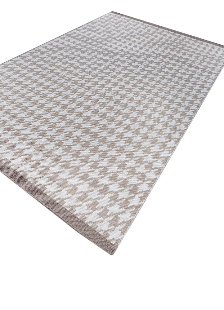 alhambra beige and brown wool flat weaves Rug - FloorShot