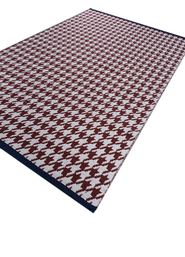 alhambra red and orange wool flat weaves Rug - FloorShot
