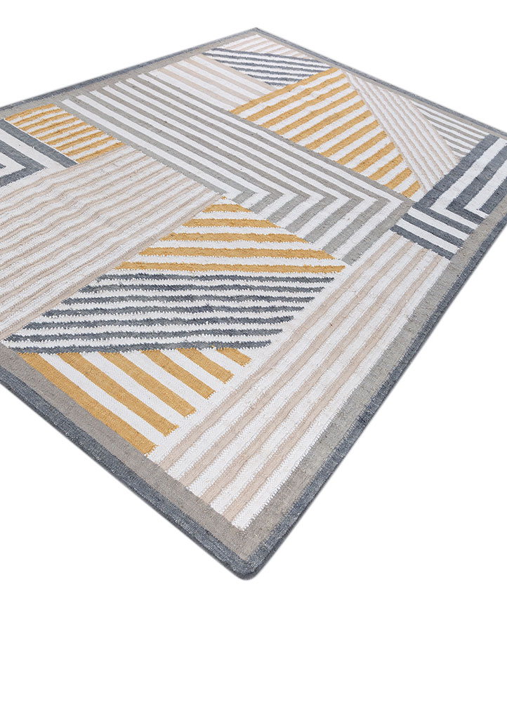 alhambra ivory wool flat weaves Rug - FloorShot