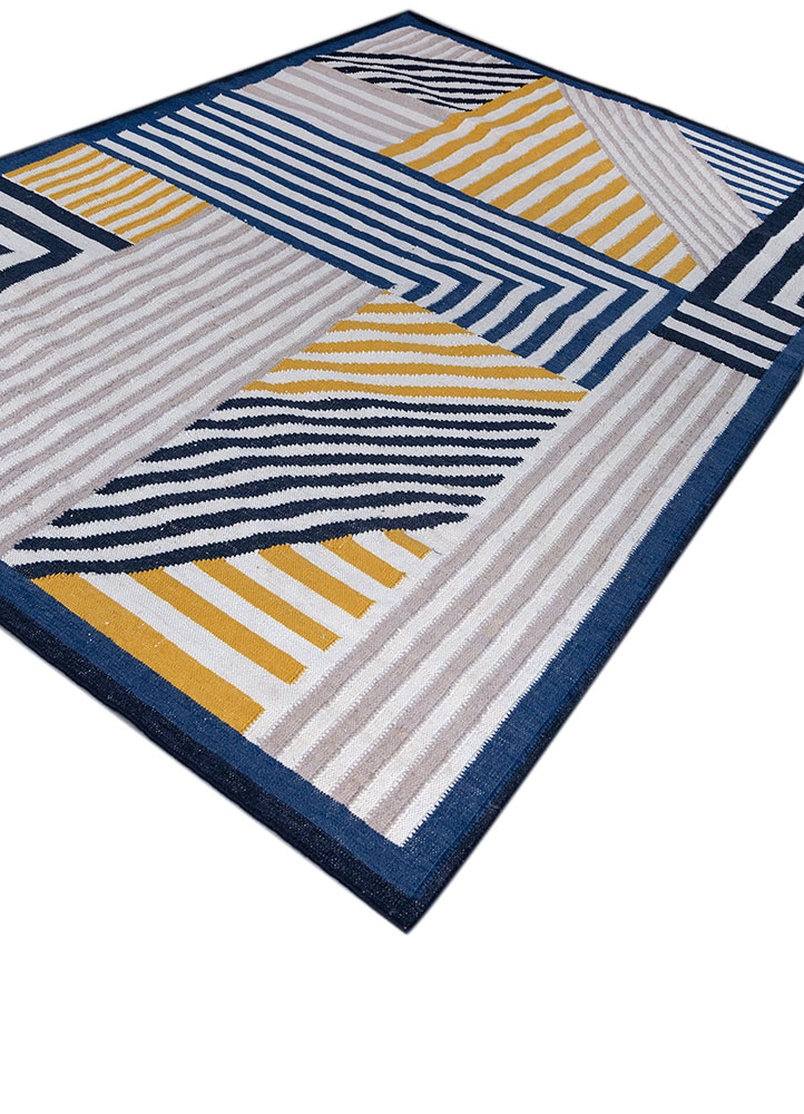 alhambra ivory wool flat weaves Rug - FloorShot