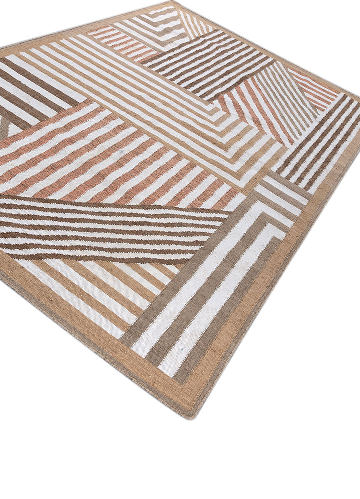 alhambra ivory wool flat weaves Rug - FloorShot