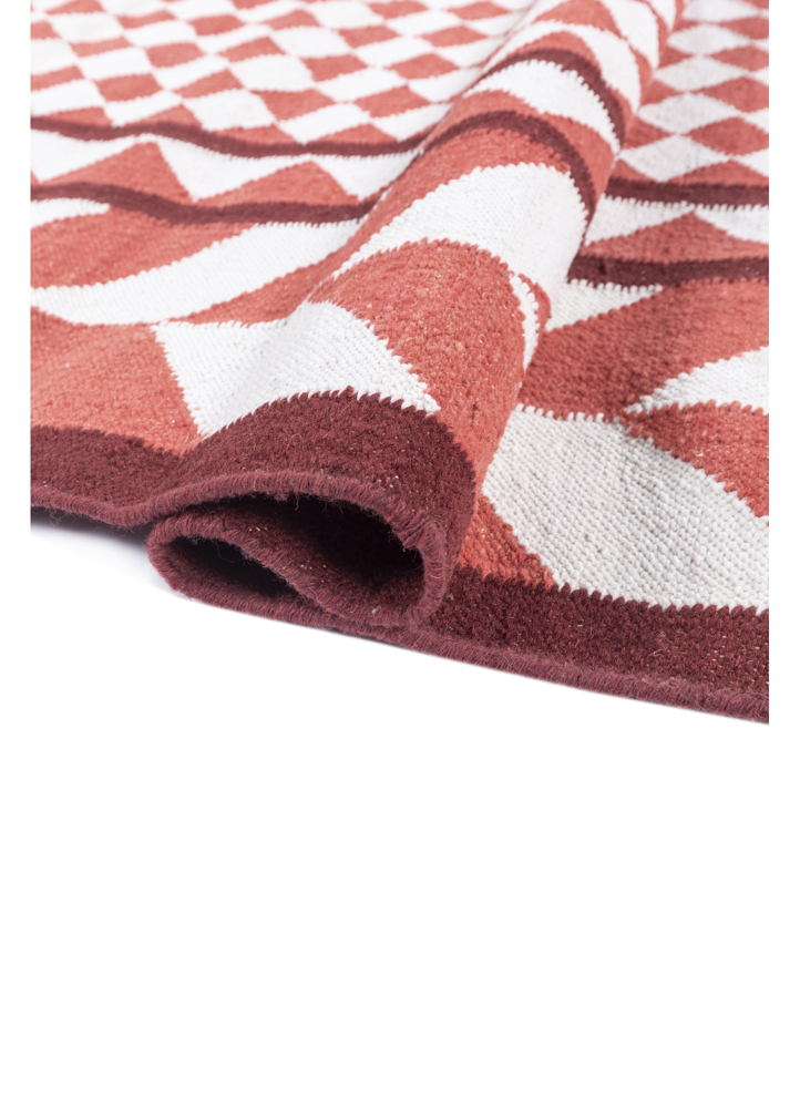 alhambra ivory wool flat weaves Rug - FloorShot
