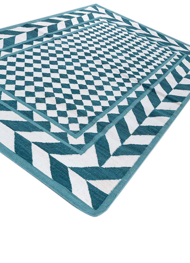 alhambra ivory wool flat weaves Rug - FloorShot