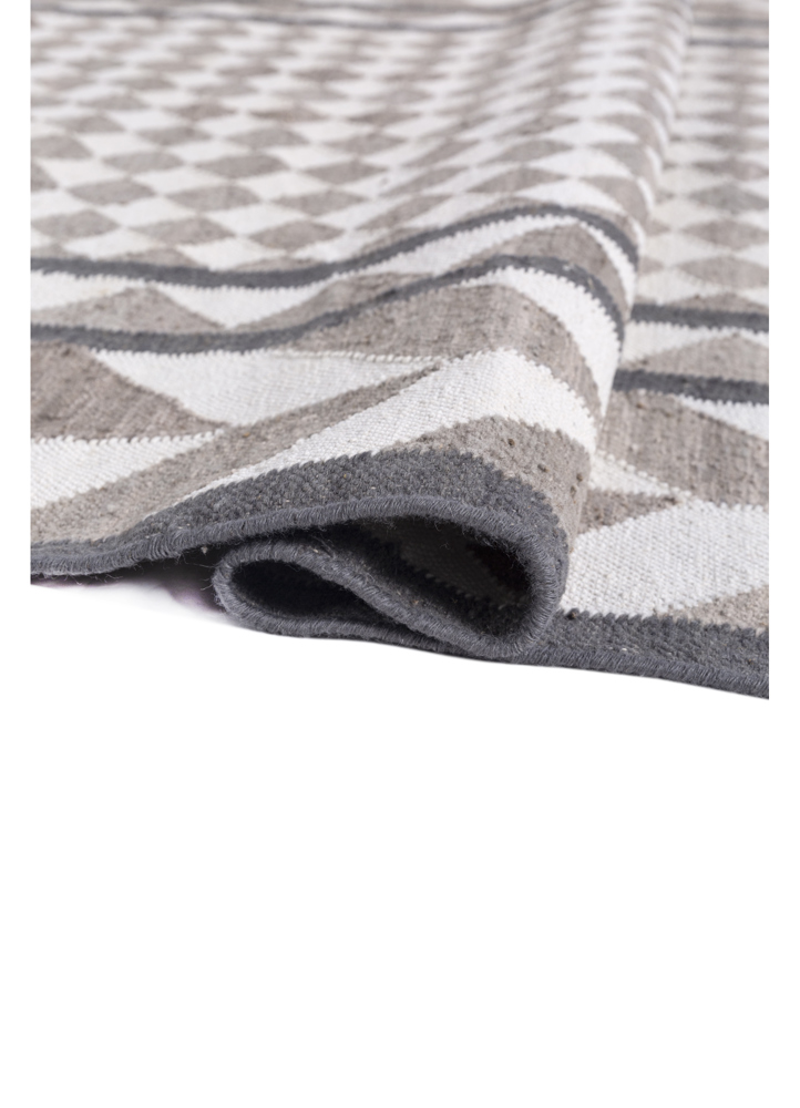 alhambra ivory wool flat weaves Rug - FloorShot