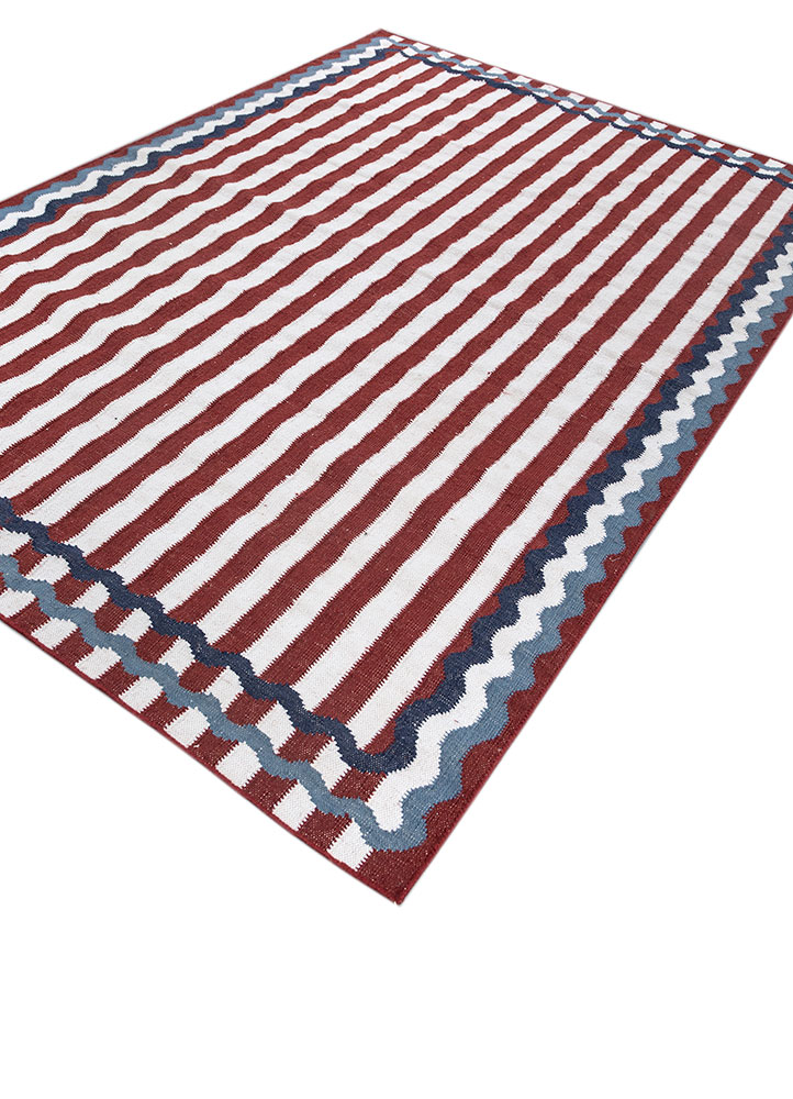 alhambra ivory wool flat weaves Rug - FloorShot