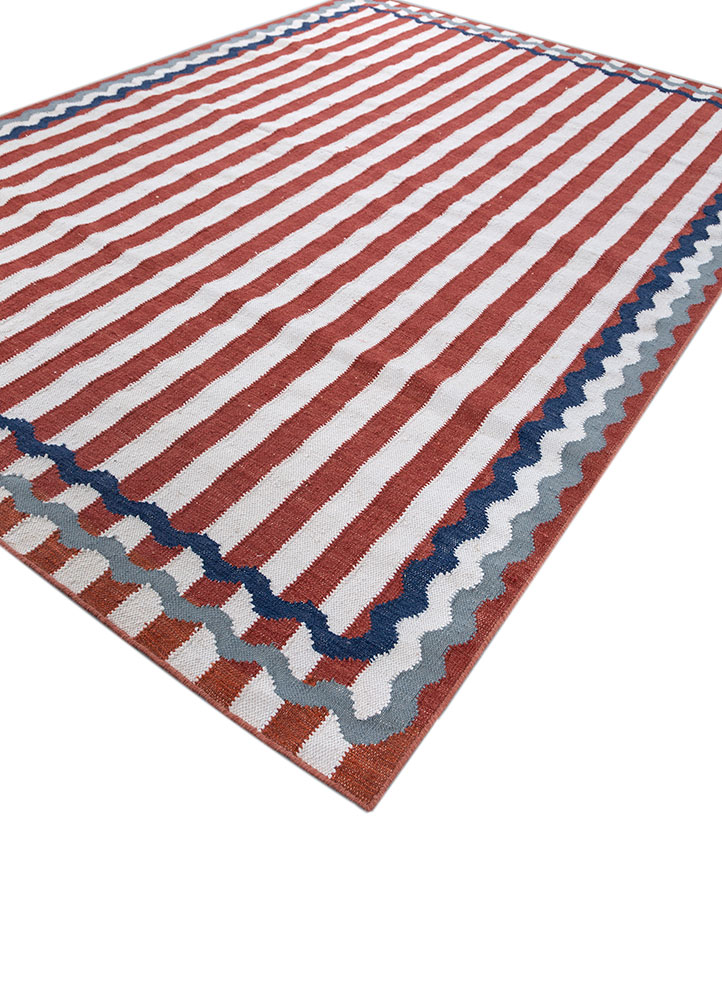 alhambra ivory wool flat weaves Rug - FloorShot