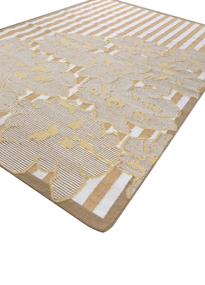 alhambra ivory wool flat weaves Rug - FloorShot