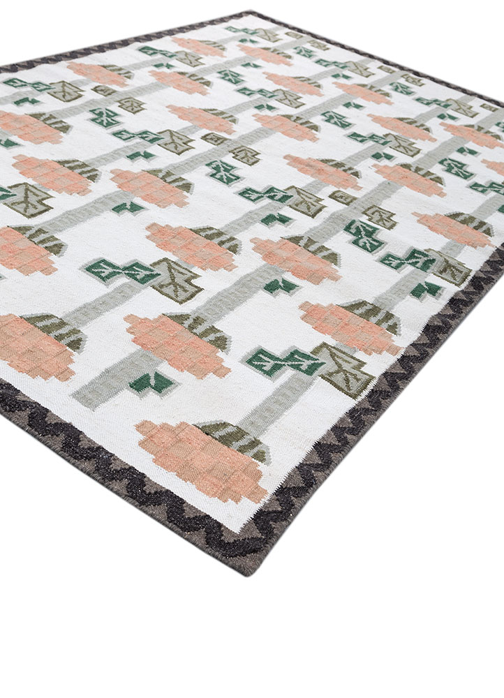 orenda ivory wool flat weaves Rug - FloorShot