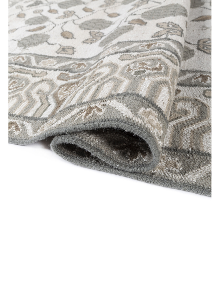 bedouin ivory wool flat weaves Rug - FloorShot