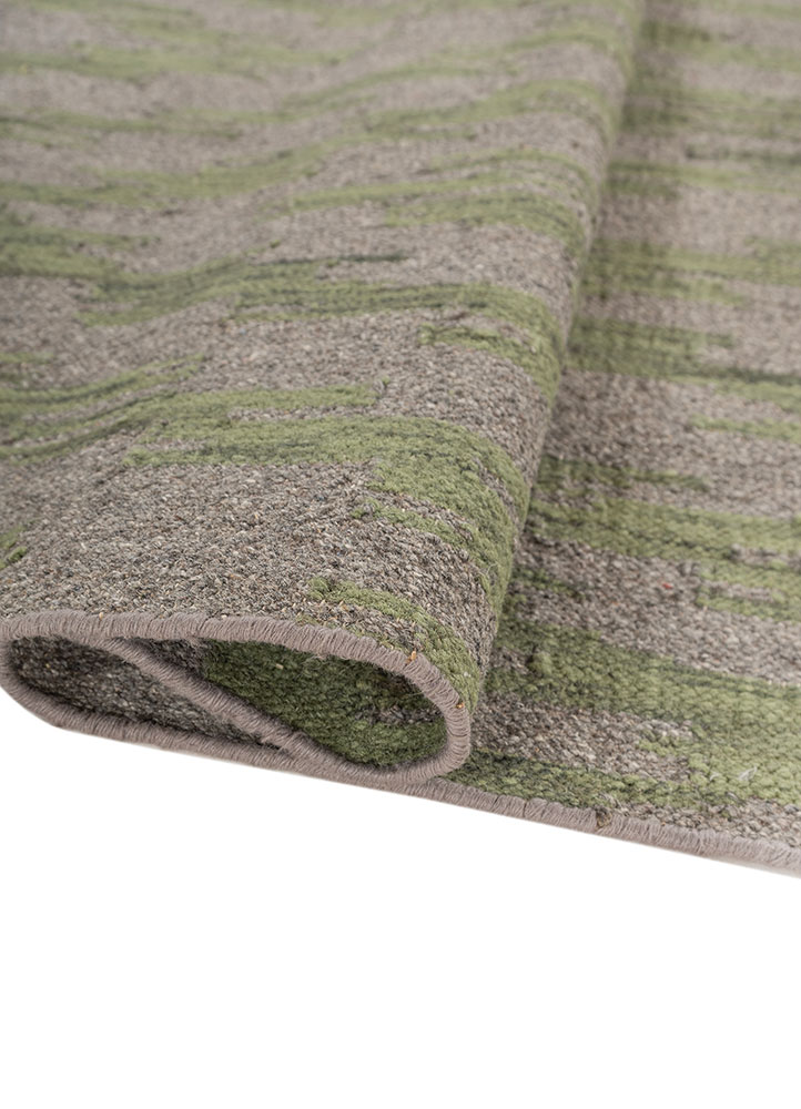 indusbar grey and black wool and viscose flat weaves Rug - FloorShot
