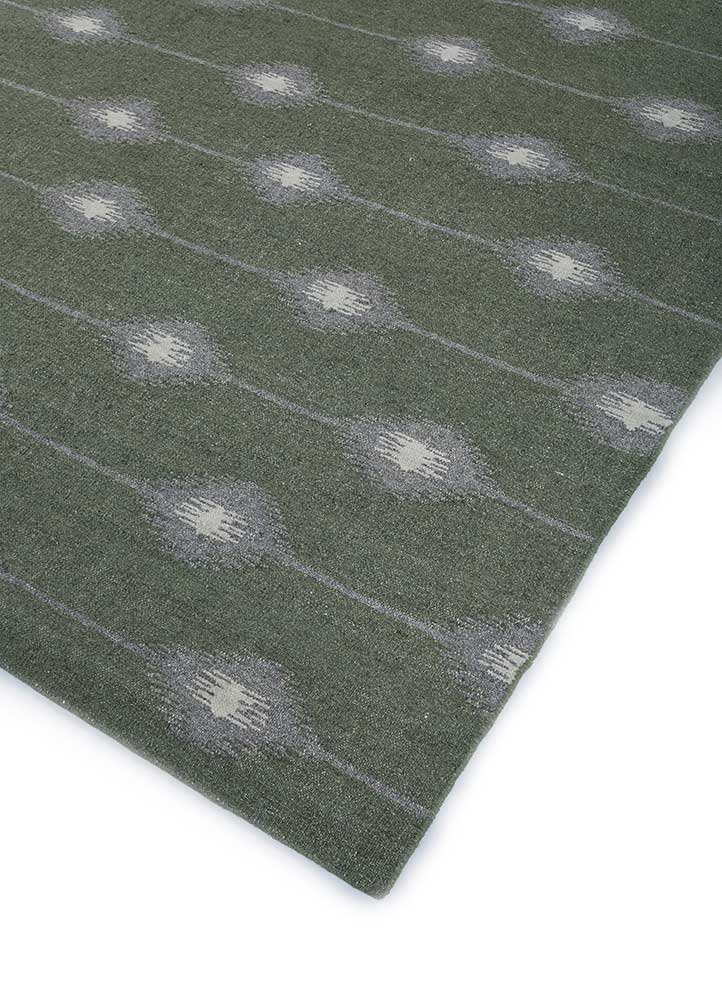 indusbar grey and black wool and viscose flat weaves Rug - FloorShot