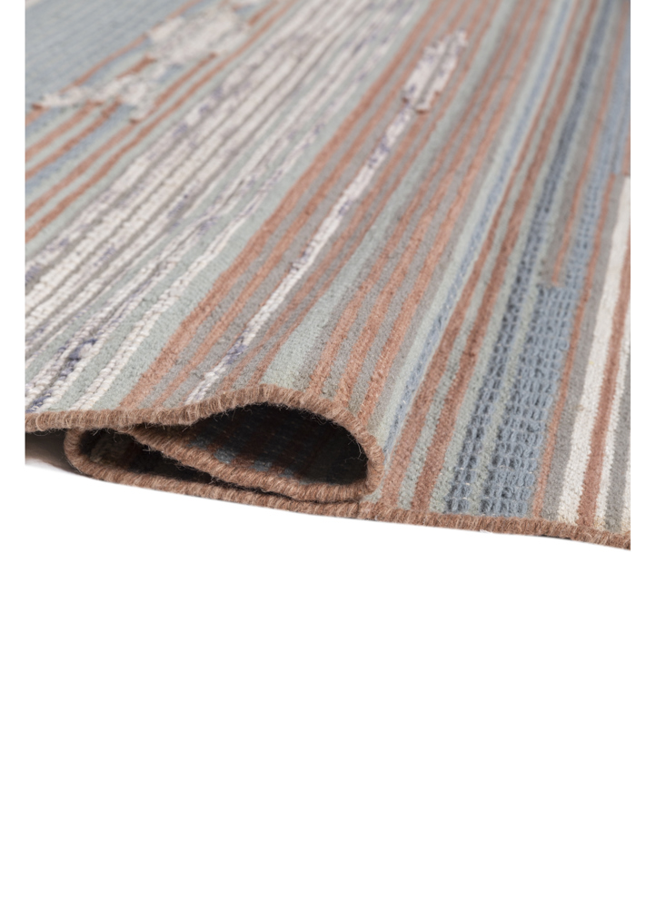 indusbar red and orange wool flat weaves Rug - FloorShot