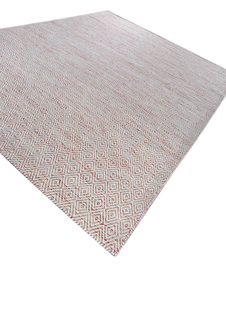 abrash blue wool and viscose flat weaves Rug - FloorShot