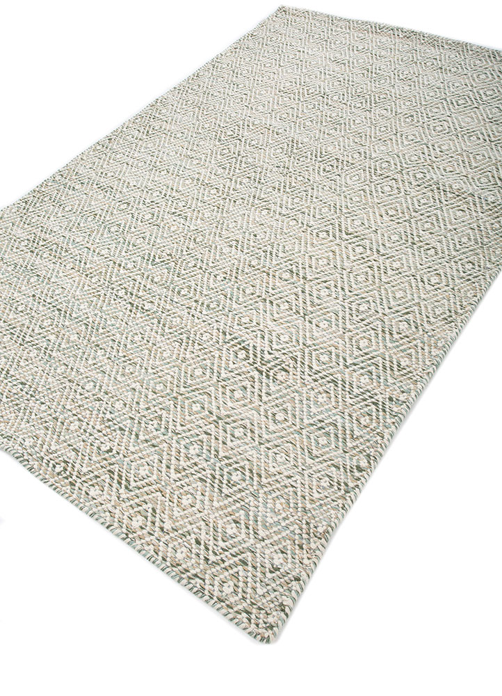 abrash grey and black wool and viscose flat weaves Rug - FloorShot