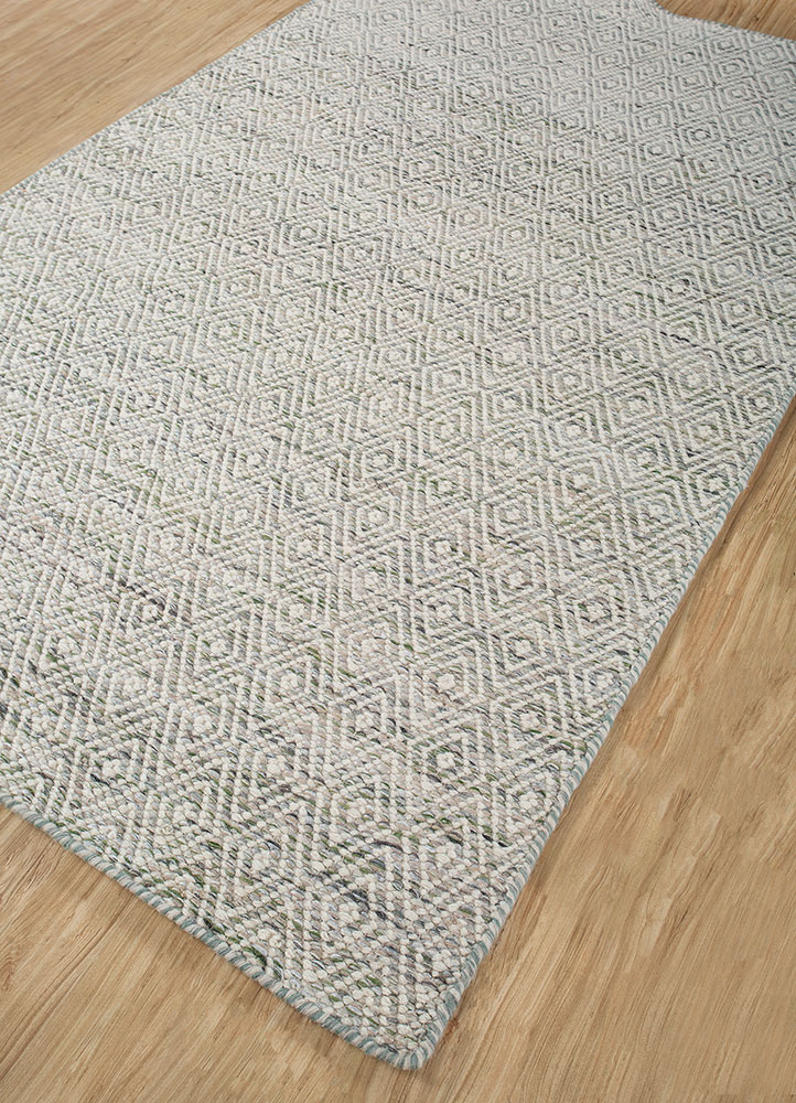 abrash grey and black wool and viscose flat weaves Rug - FloorShot