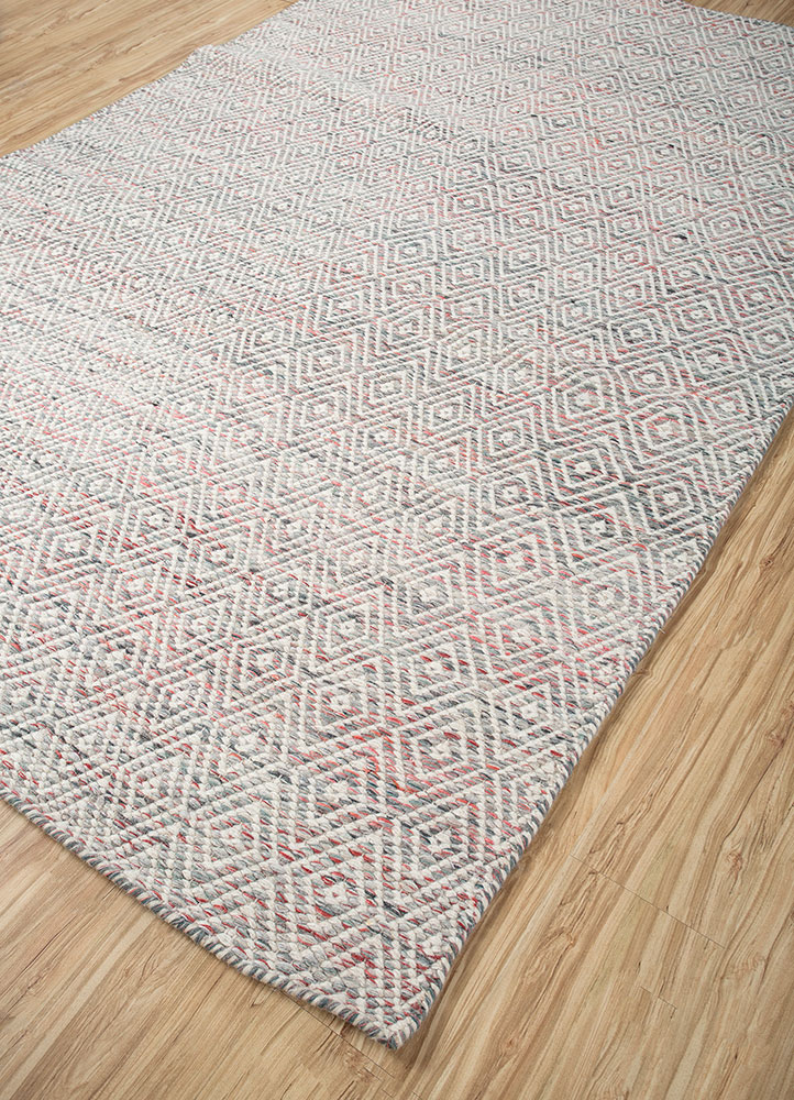 abrash green wool and viscose flat weaves Rug - FloorShot