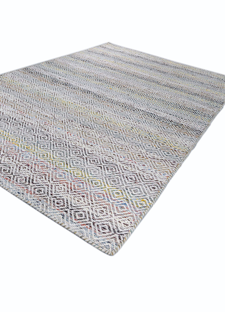 abrash gold wool and viscose flat weaves Rug - FloorShot