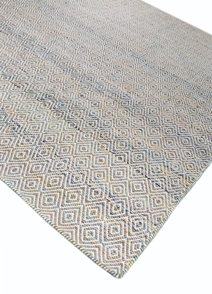 abrash gold wool and viscose flat weaves Rug - FloorShot