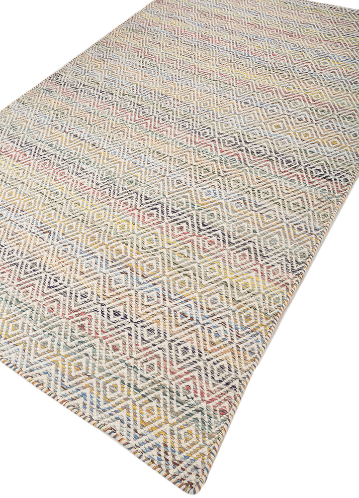 abrash gold wool and viscose flat weaves Rug - FloorShot