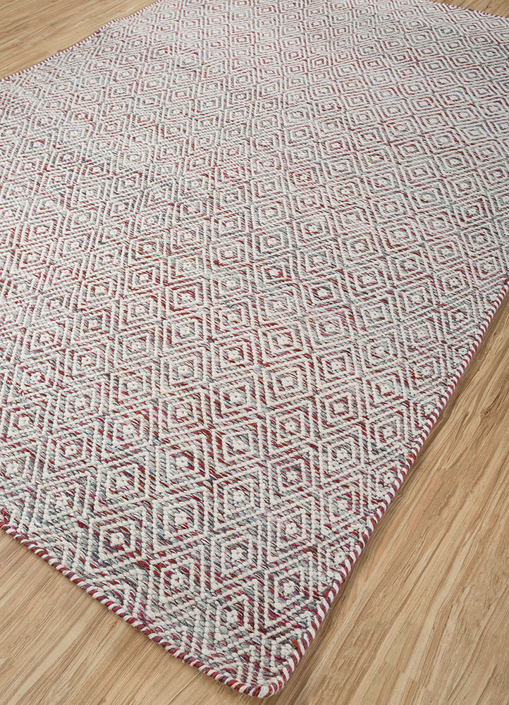abrash blue wool and viscose flat weaves Rug - FloorShot