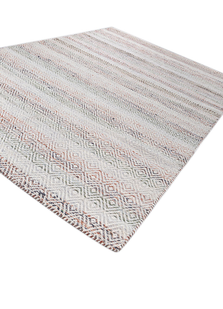 abrash grey and black wool and viscose flat weaves Rug - FloorShot