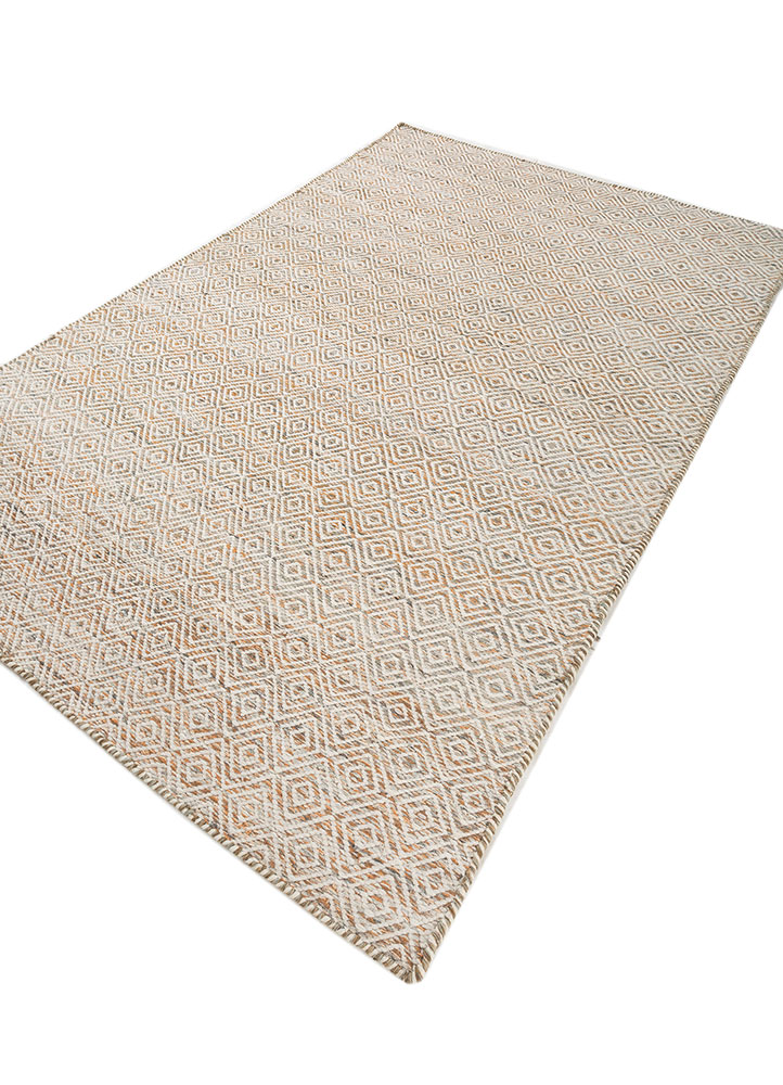 abrash red and orange wool and viscose flat weaves Rug - FloorShot