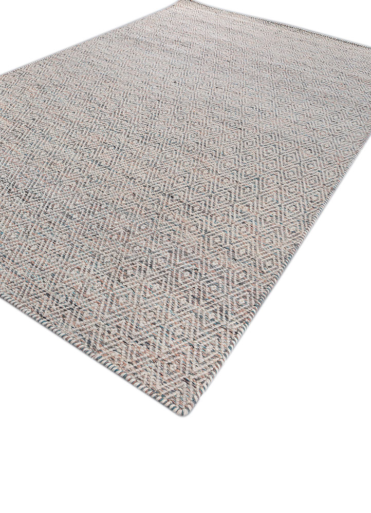 abrash red and orange wool and viscose flat weaves Rug - FloorShot