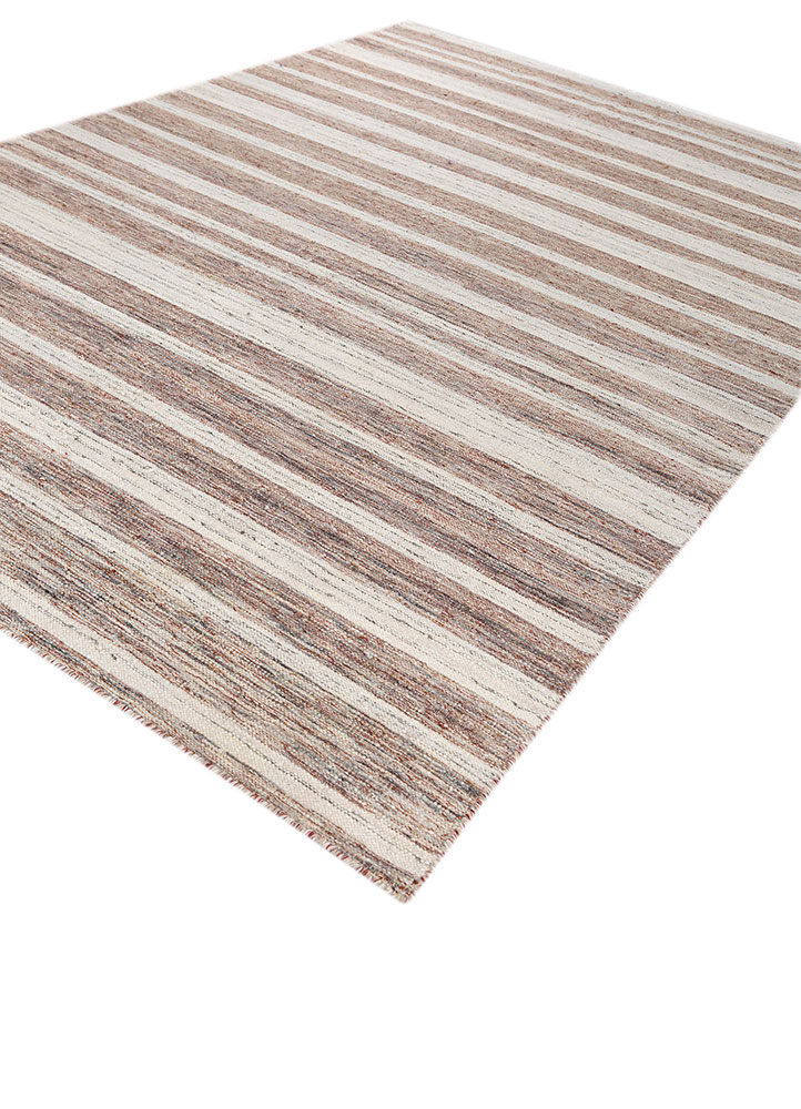 abrash blue wool and viscose flat weaves Rug - FloorShot