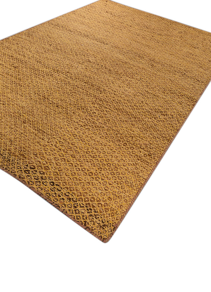 abrash red and orange wool and viscose flat weaves Rug - FloorShot