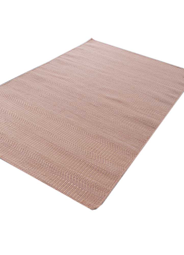 abrash pink and purple wool and viscose flat weaves Rug - FloorShot