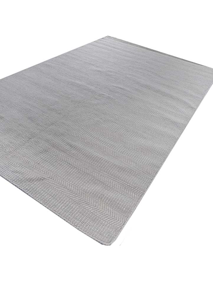 abrash grey and black wool and viscose flat weaves Rug - FloorShot