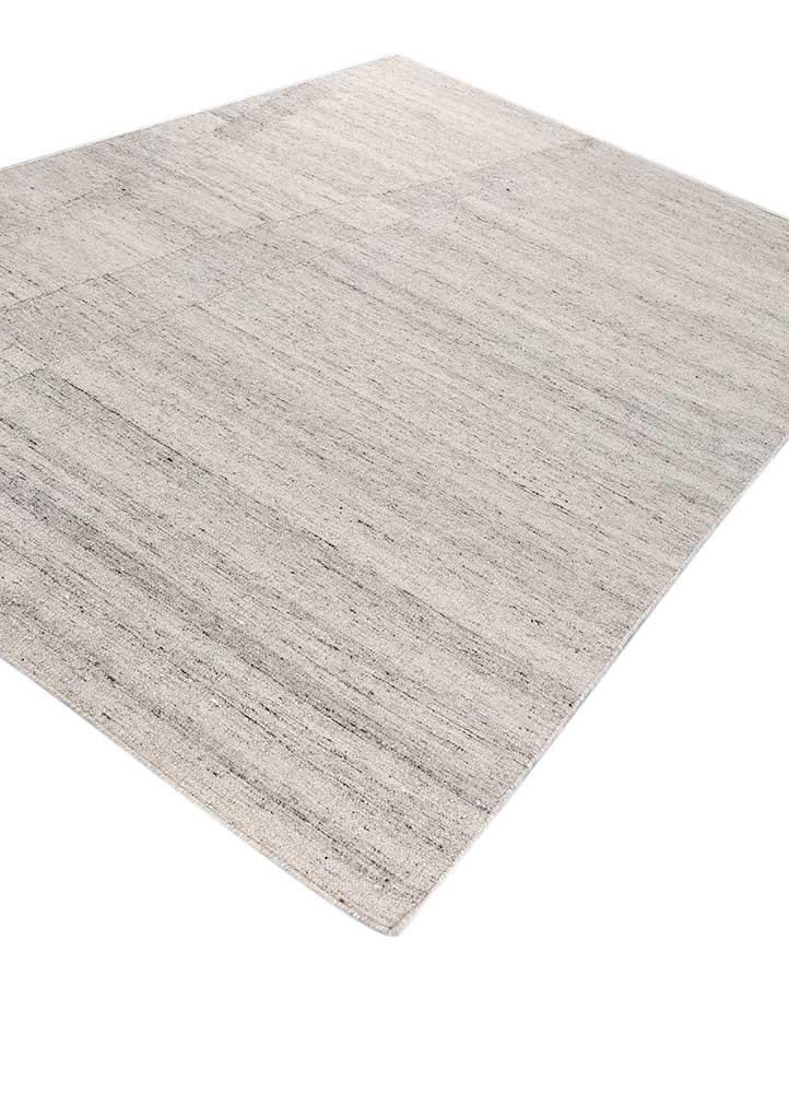abrash beige and brown wool and viscose flat weaves Rug - FloorShot
