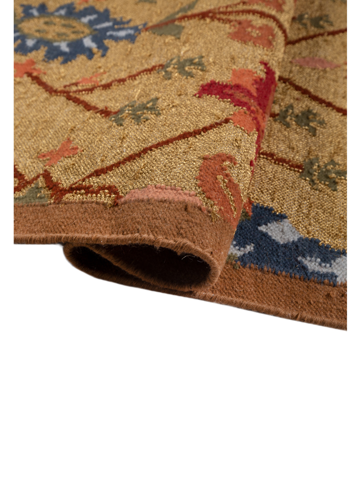 bedouin gold wool flat weaves Rug - FloorShot