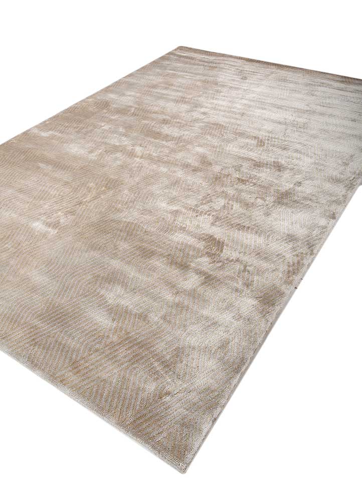 azalea ivory bamboo silk hand knotted Rug - FloorShot