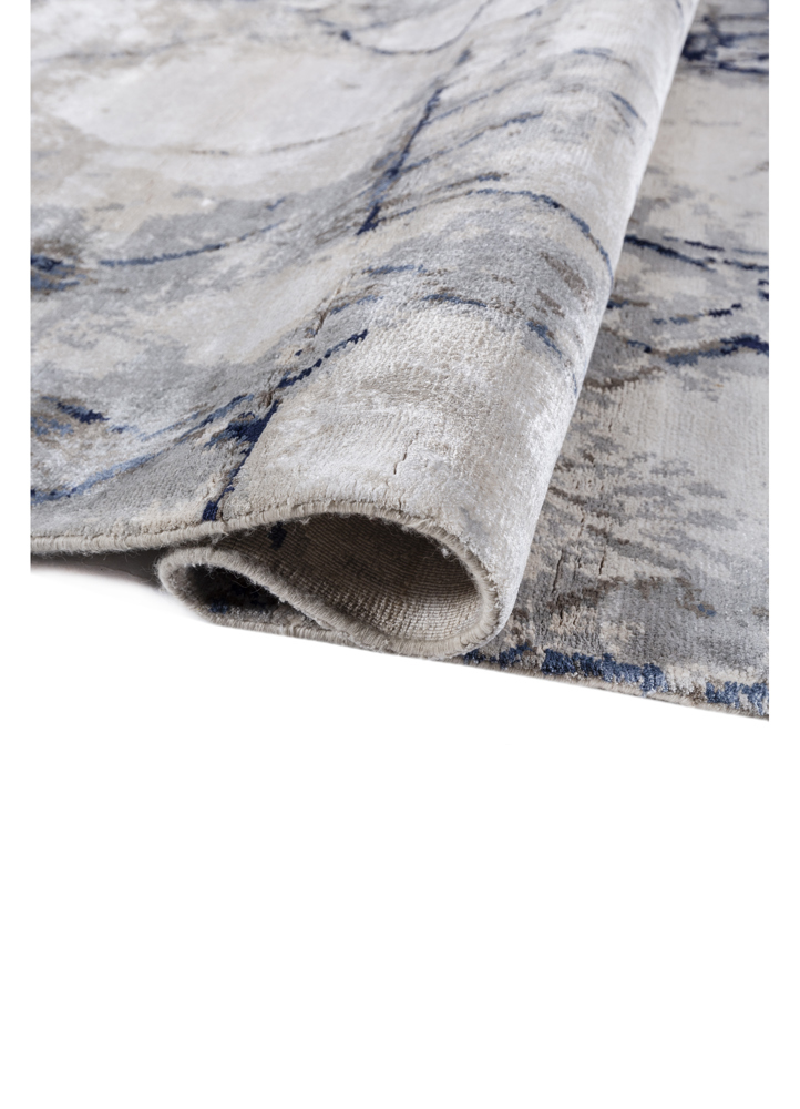 entropy ivory bamboo silk hand knotted Rug - FloorShot