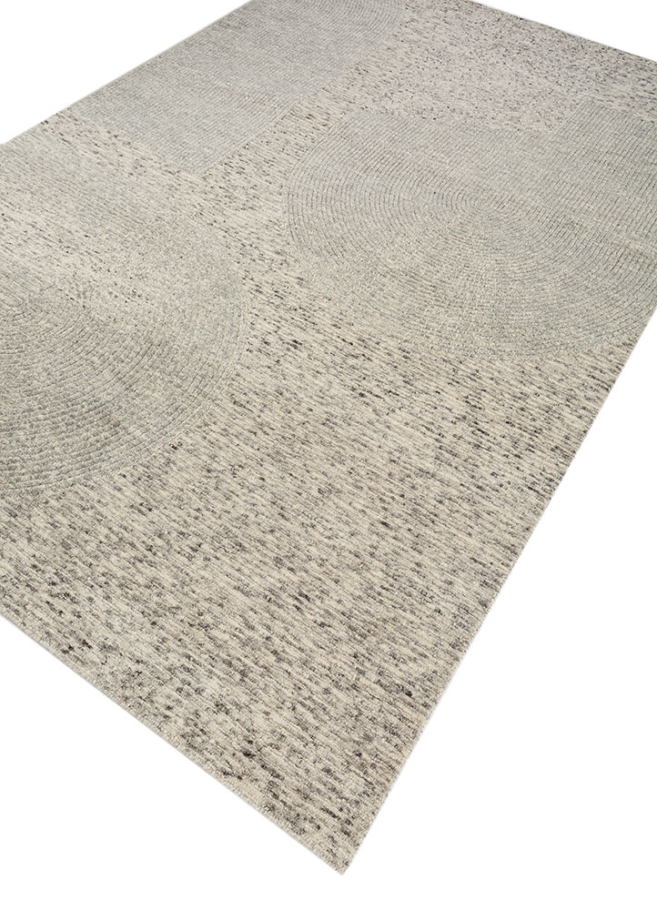 azalea ivory wool and bamboo silk hand knotted Rug - FloorShot