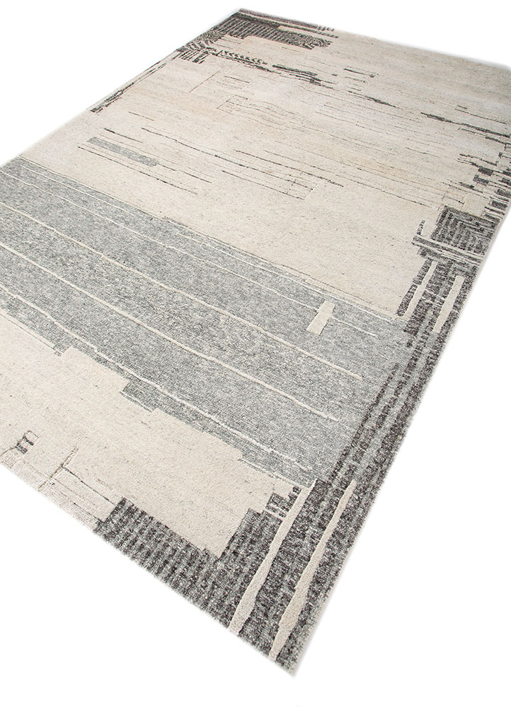 manifest ivory wool and bamboo silk hand knotted Rug - FloorShot