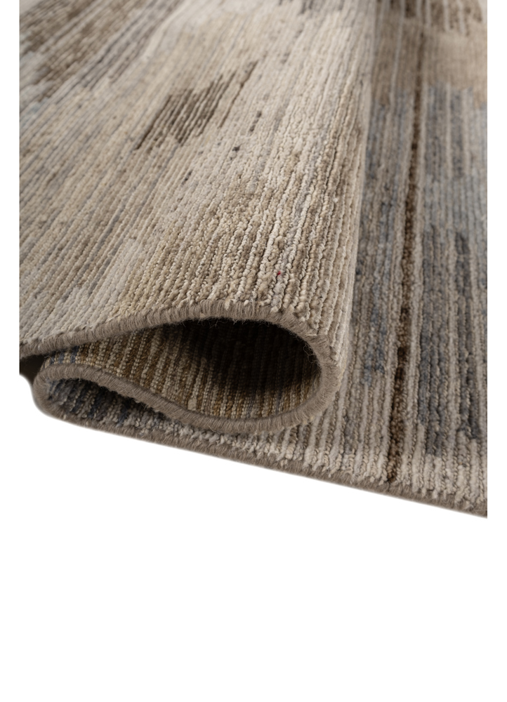 savana ivory wool hand knotted Rug - FloorShot